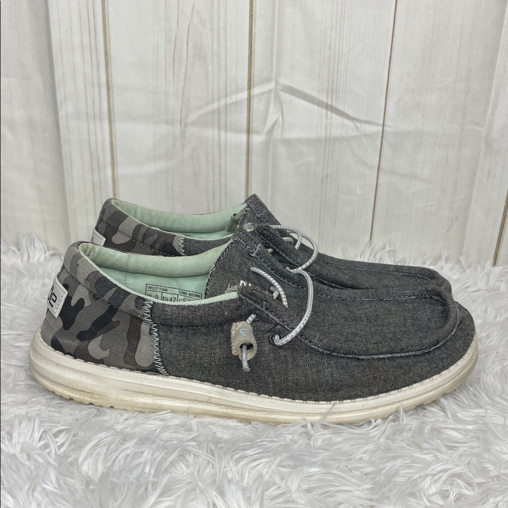 Hey Dude Men's Charcoal and Camouflage Loafers